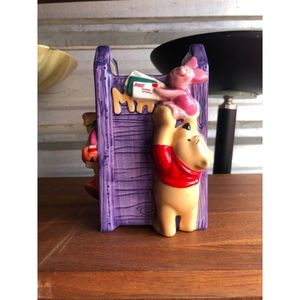 Disney FTD Winnie The Pooh Mailbox Planter Flower Vase Ceramic Tigger Piglet.